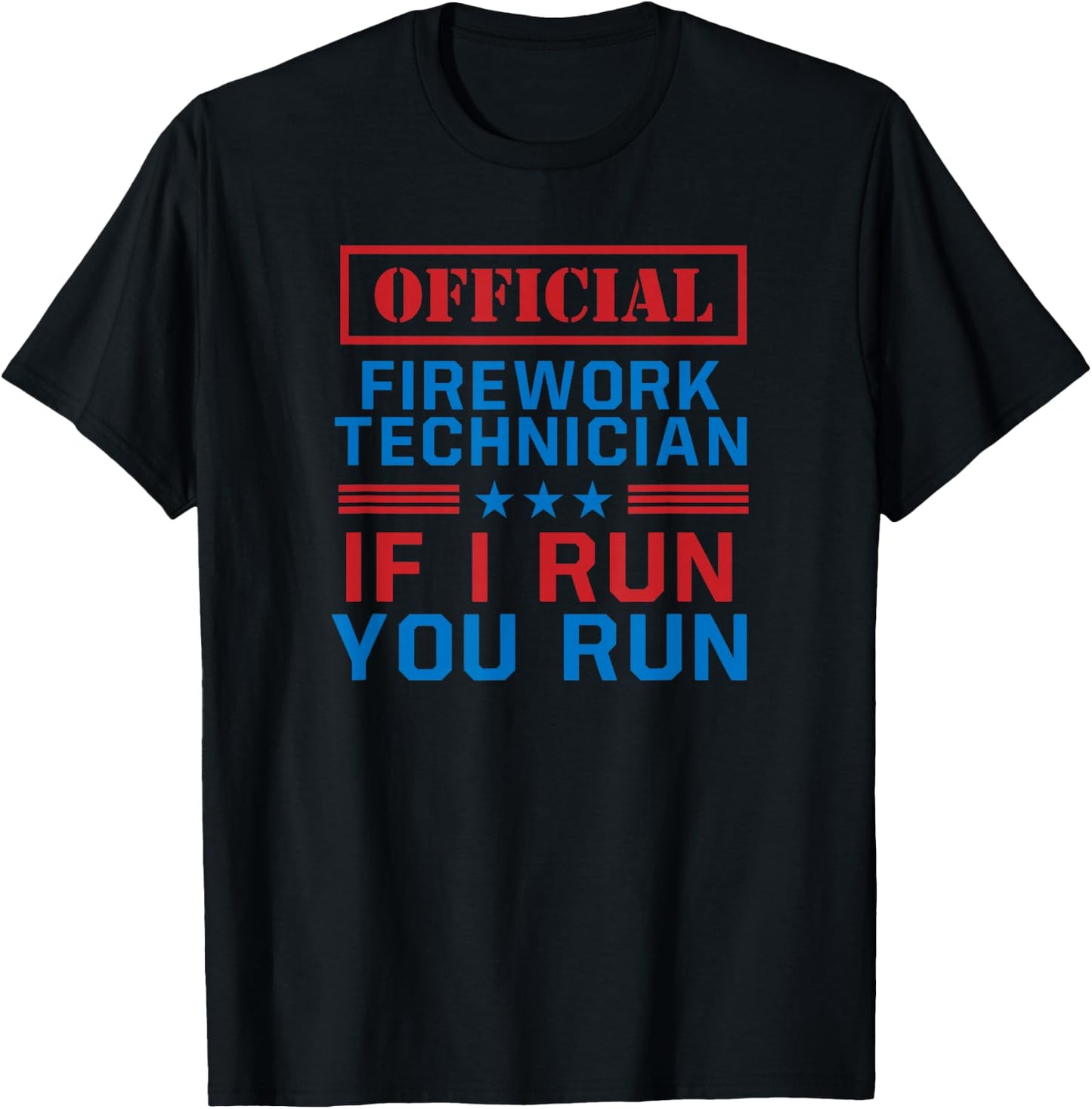 Funny 4th of July Firework Technician Pyromaniac USA Design T-Shirt - T-Shirt | Black