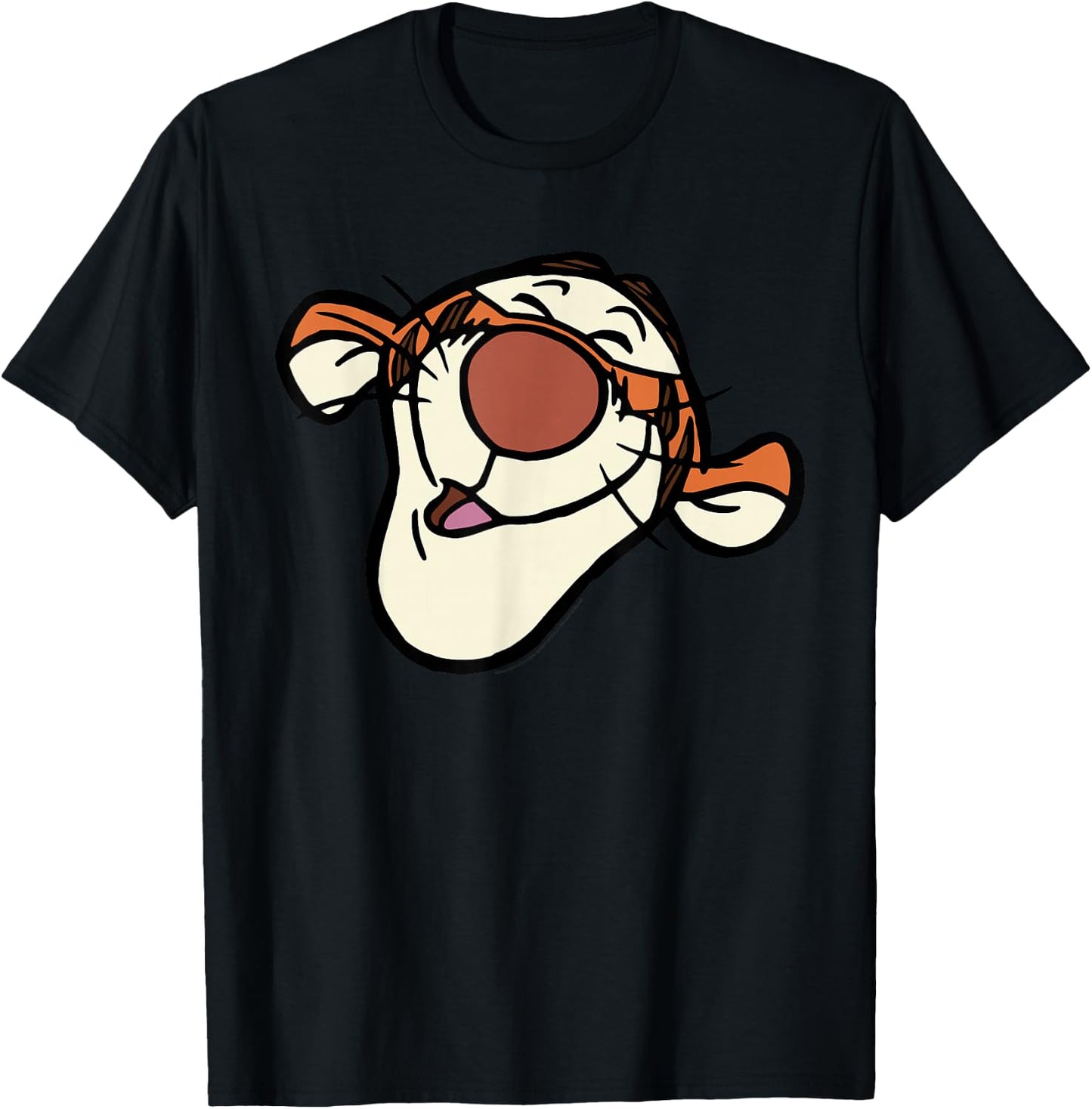 Disney Winnie the Pooh Tigger Happy Big Face Costume , Black, S T-Shirt - T-Shirt | Black