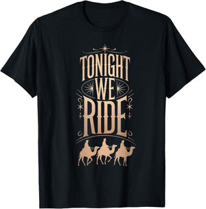 tonight we ride christmas Camel Ride T-Shirt - T-Shirt | Black