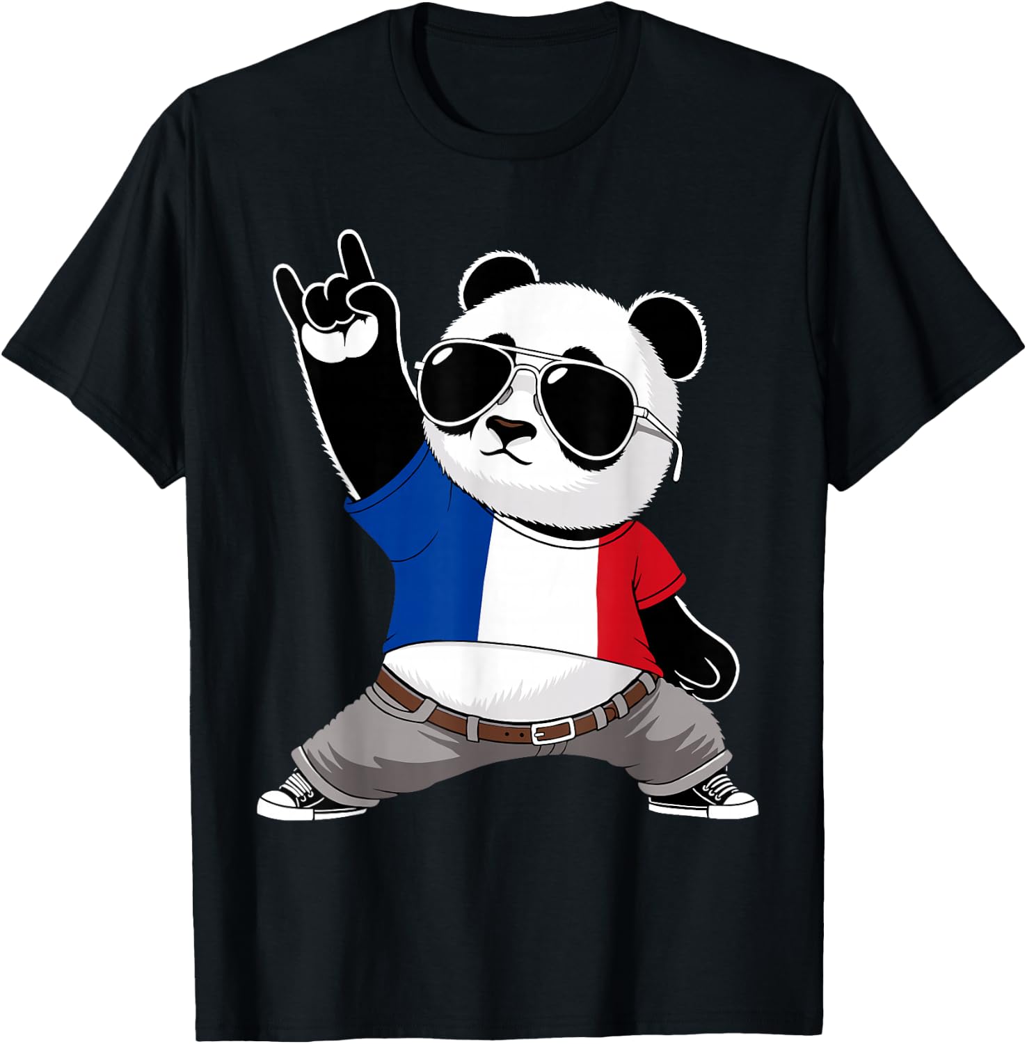 French Flag Men Women Kids France T-Shirt - T-Shirt | Black