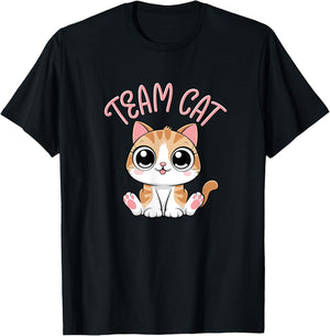Team Cat, Cute Cat, Team Cat Kawaii, Adorable Style T-Shirt - T-Shirt | Black