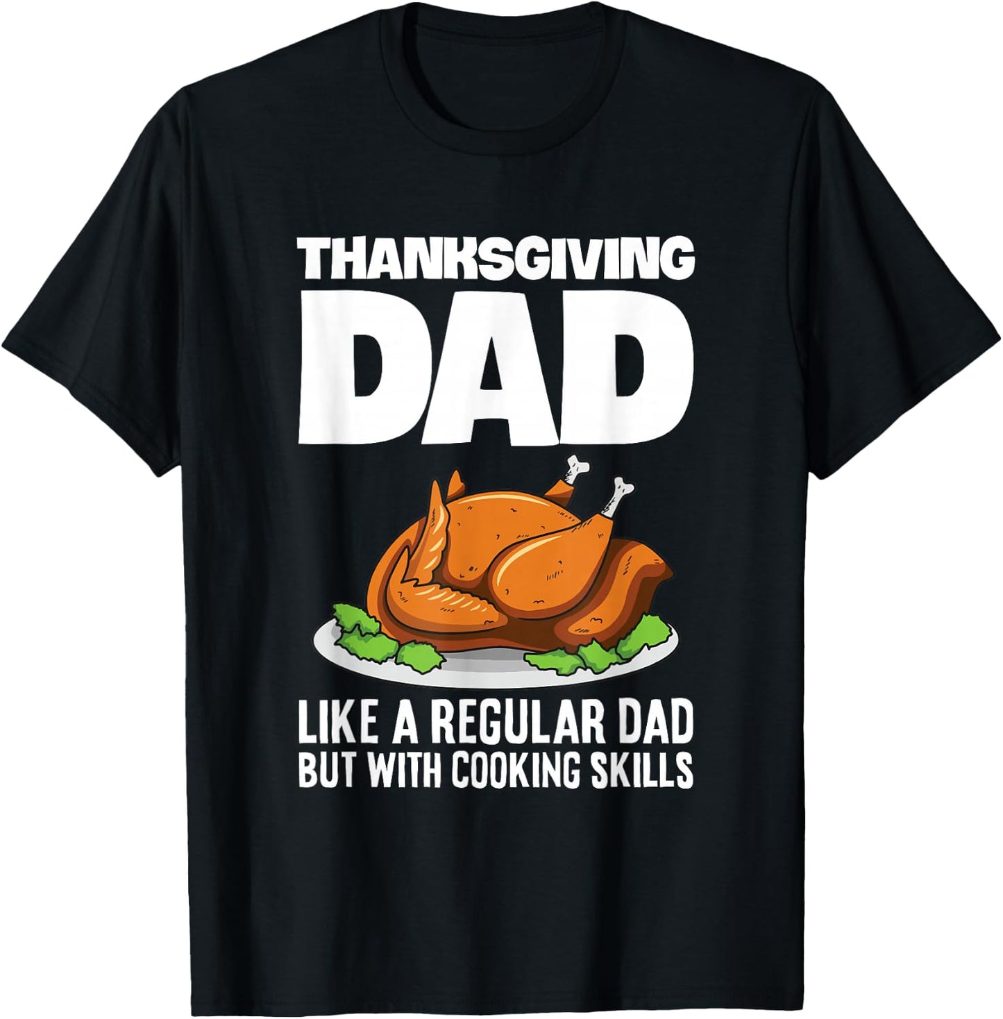 Thanksgiving Evening Design for your Turkey Cooker Dad T-Shirt - T-Shirt | Black