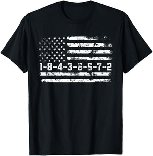 1-8-4-3-6-5-7-2 Firing Order Small Block Engine V8 T-Shirt - T-Shirt | Black