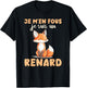 Je M'en Fous Je Suis Un Fox Soft , Black, S T-Shirt - T-Shirt | Black