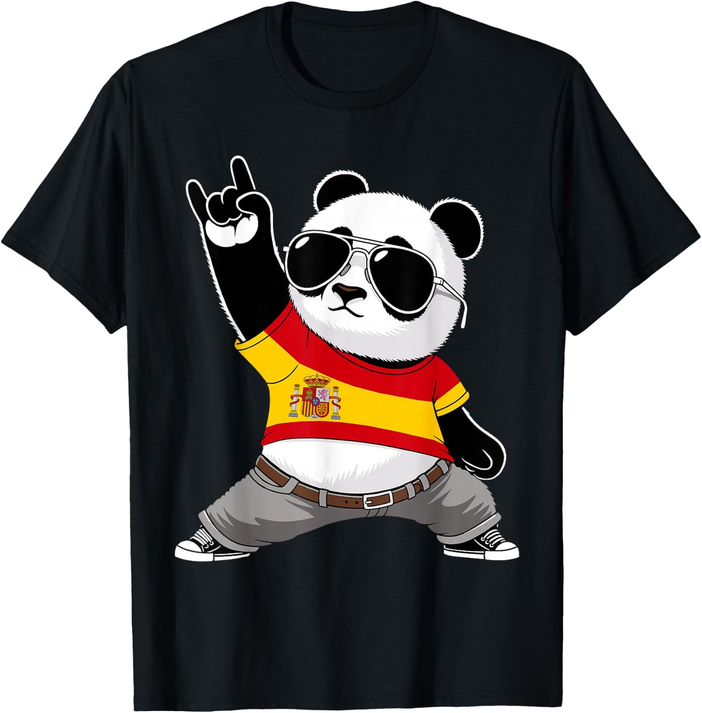 Spanische Flagge, Herren, Damen, Kinder, Spanien T-Shirt - T-Shirt | Black