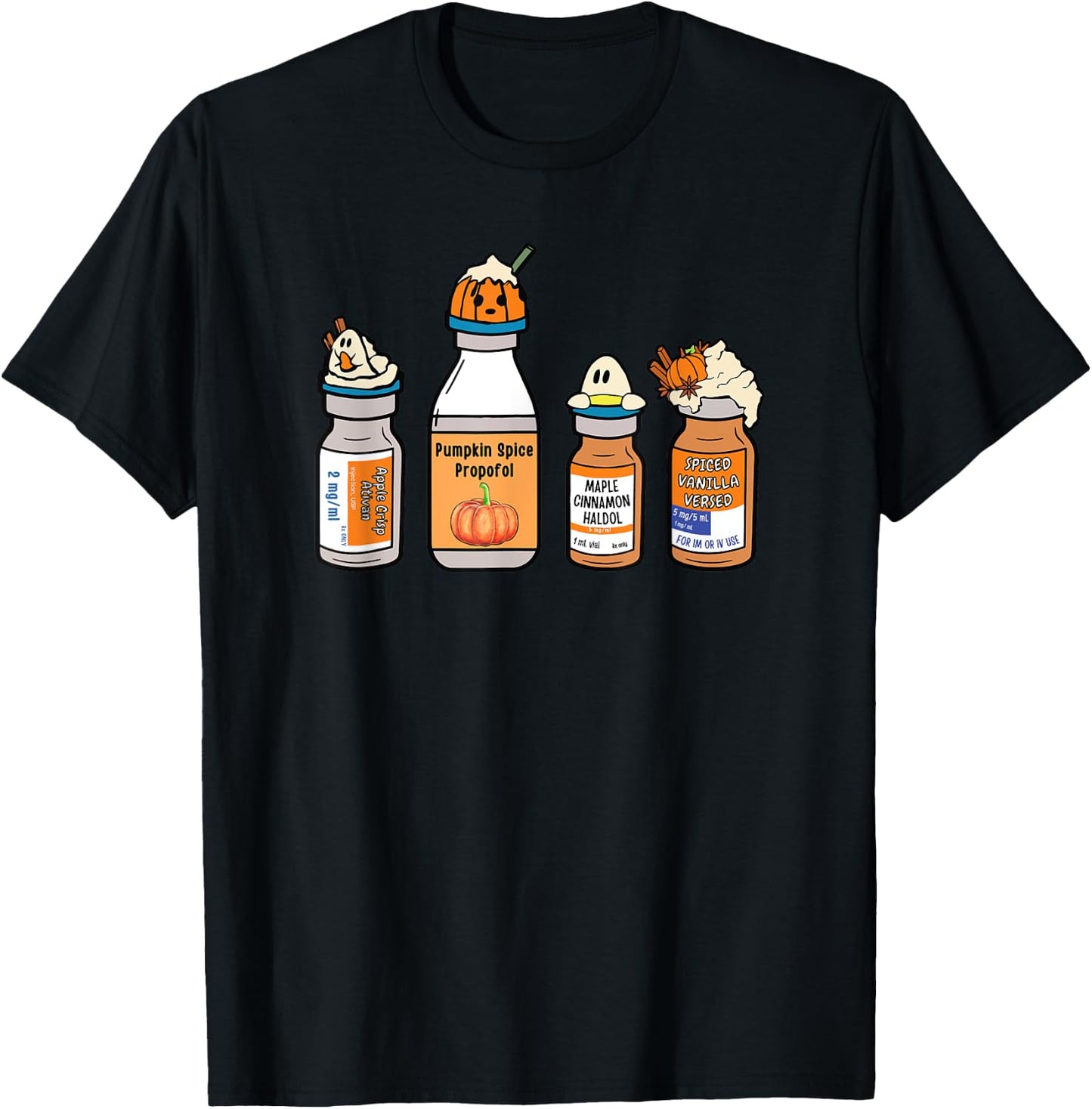 Funny Halloween Crna Pacu ER ED ICU Cricital Care Nurse T-Shirt - T-Shirt | Black
