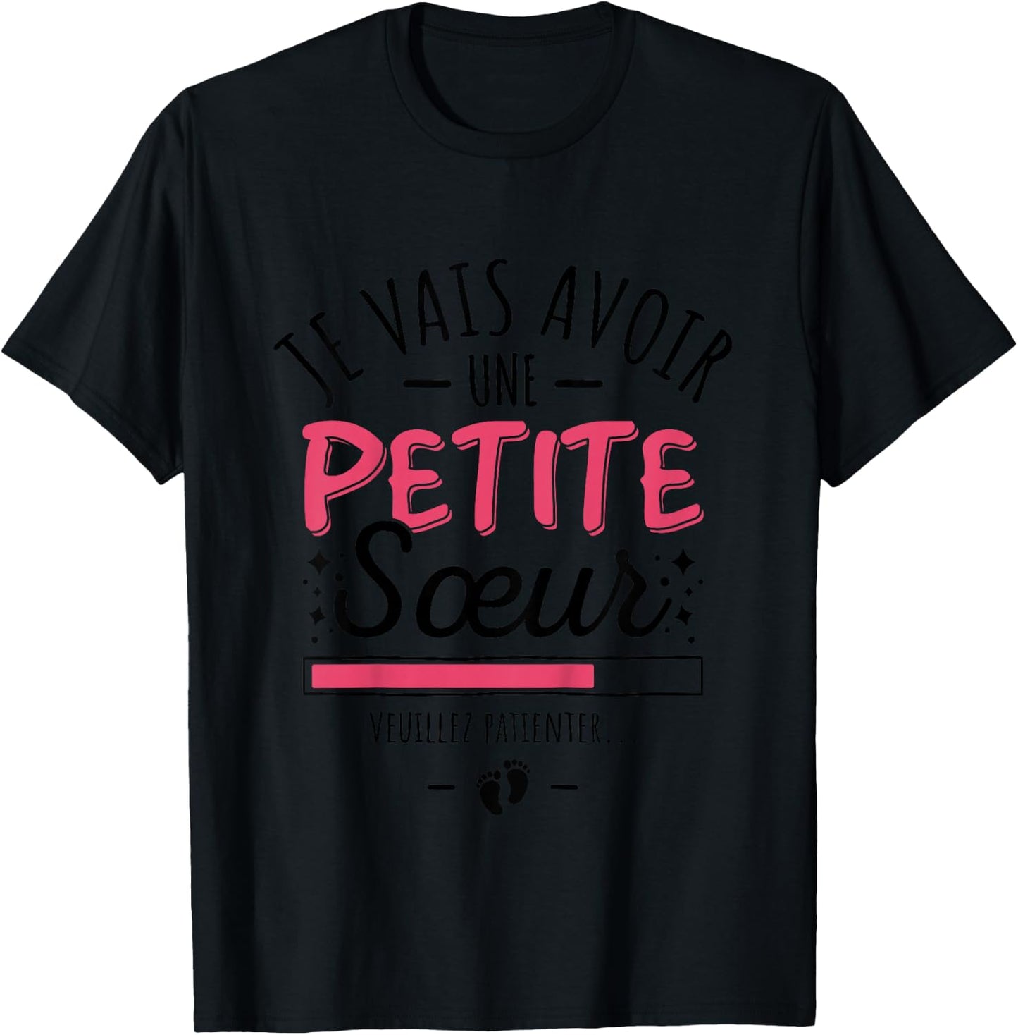 Child I Will Have A Little Sister - Big Sister Baby Ad 2 , white, 2 T-Shirt - T-Shirt | Black