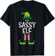 Sassy Elf Xmas Matching Christmas For Family T-Shirt - T-Shirt | Black