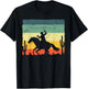 Retro Western Cowboy Design Boys Rider Cowboy , black T-Shirt - T-Shirt | Black