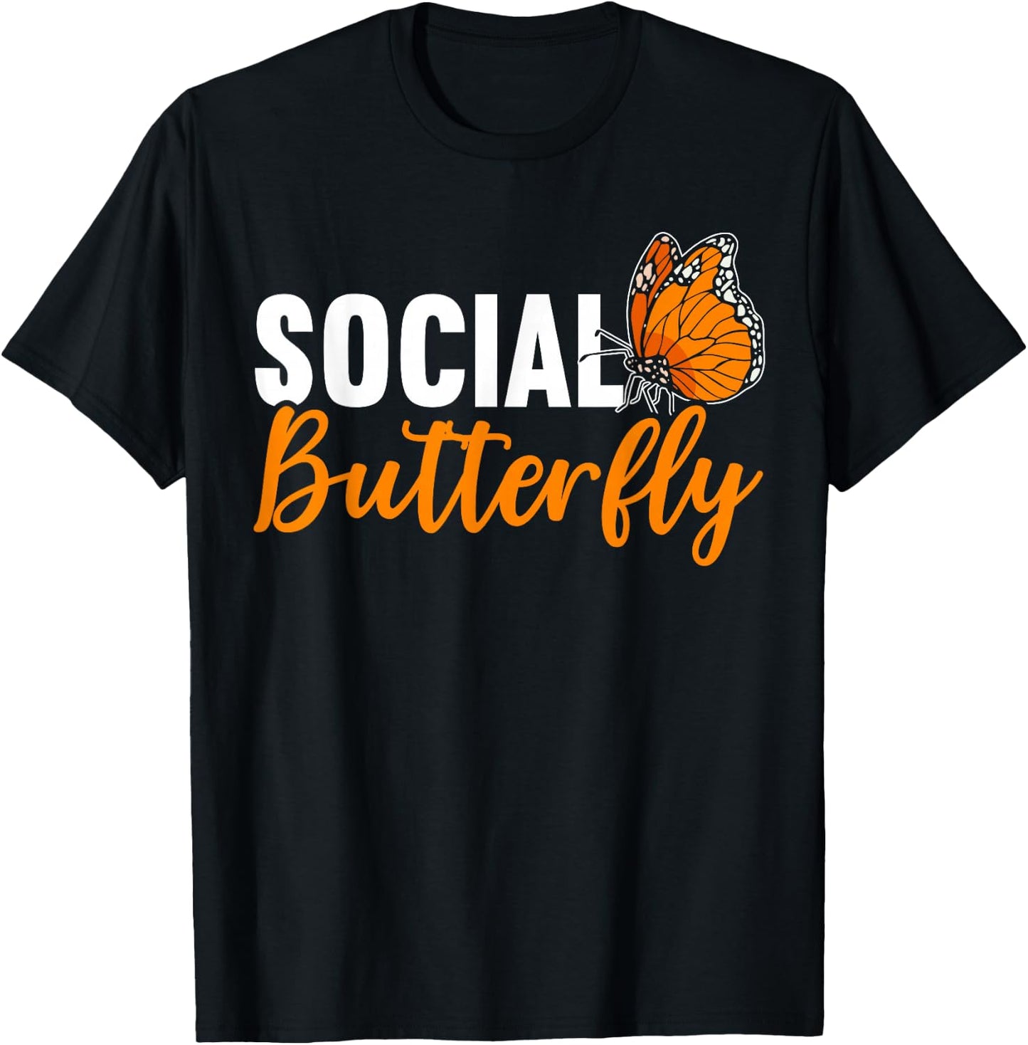Social Butterfly Behavior Extroverted Extrovert T-Shirt - T-Shirt | Black