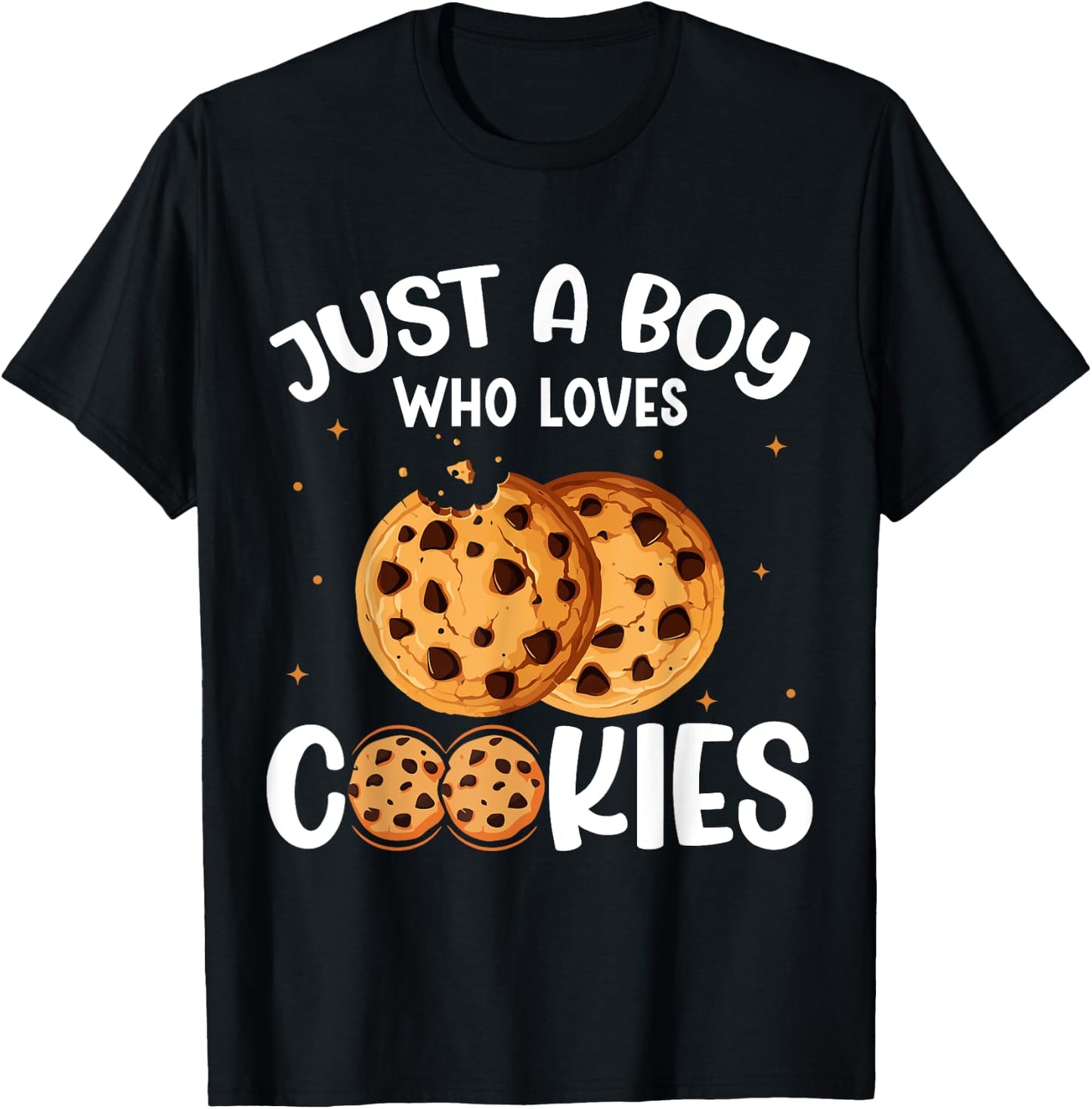 Just A Boy Who Loves Cookies T-Shirt - T-Shirt | Black