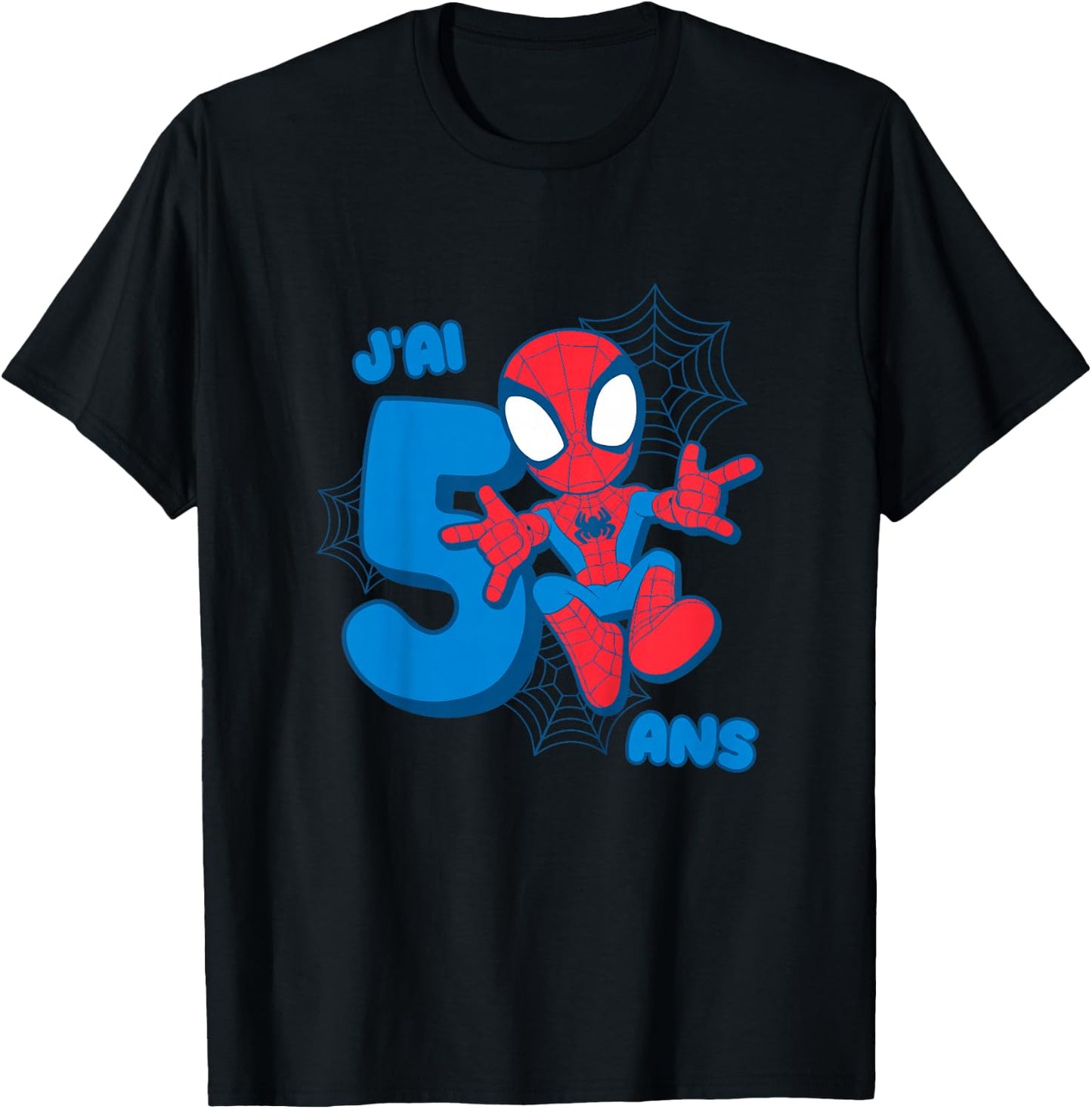 Children's Marvel Spider-Man Cute Spidey Birthday 5 Years T-Shirt - T-Shirt | Black