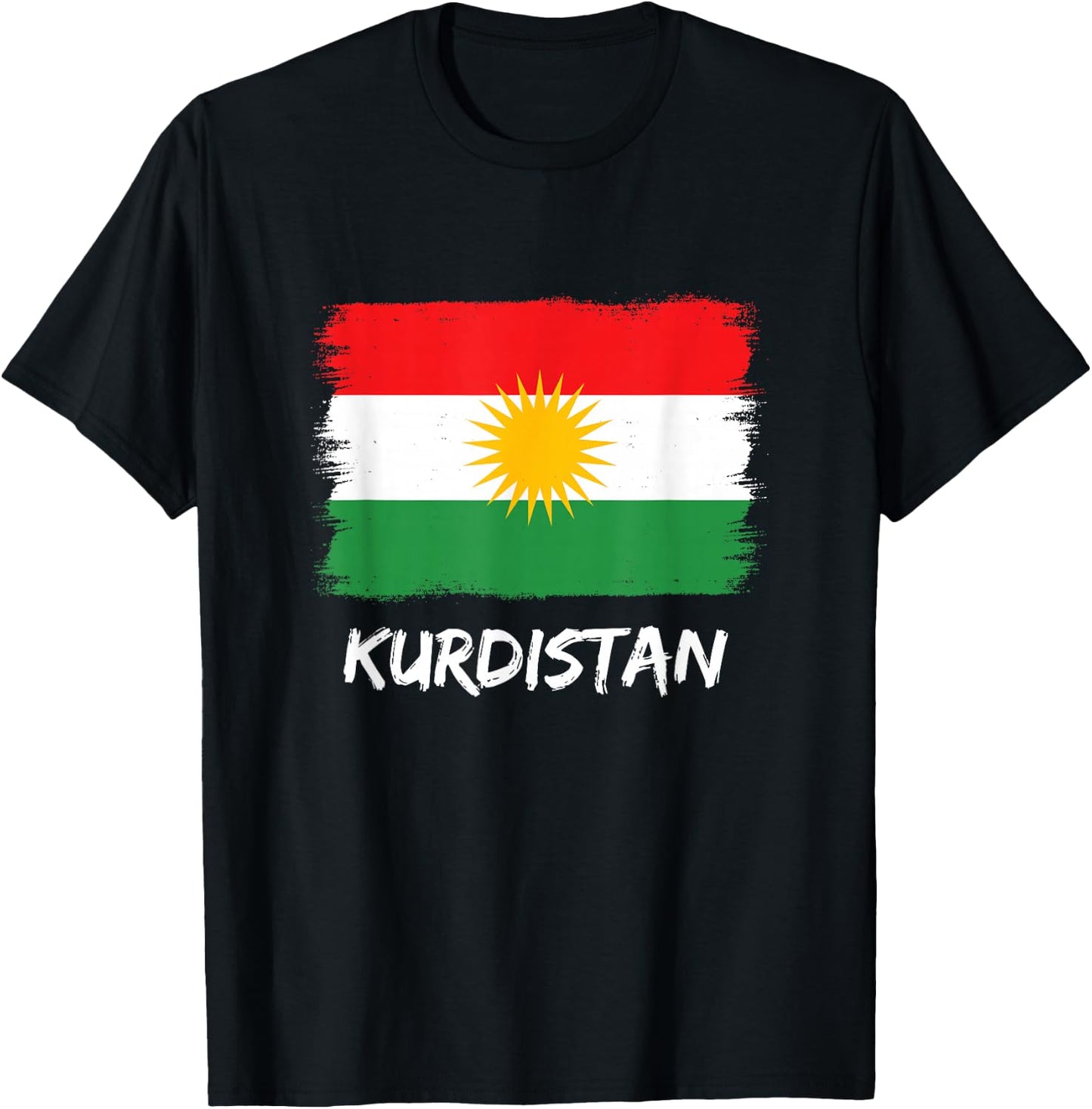 Kurdistan Flag , black T-Shirt - T-Shirt | Black