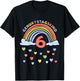 Children's 6 Years Sixth Birthday Rainbow , black T-Shirt - T-Shirt | Black