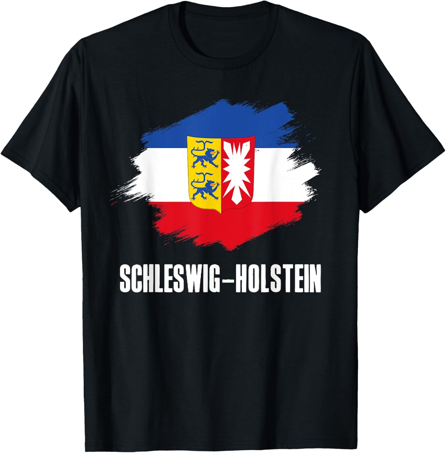 Schleswig-Holstein Flagge Bundesländerflagge Kiel T-Shirt - T-Shirt | Black