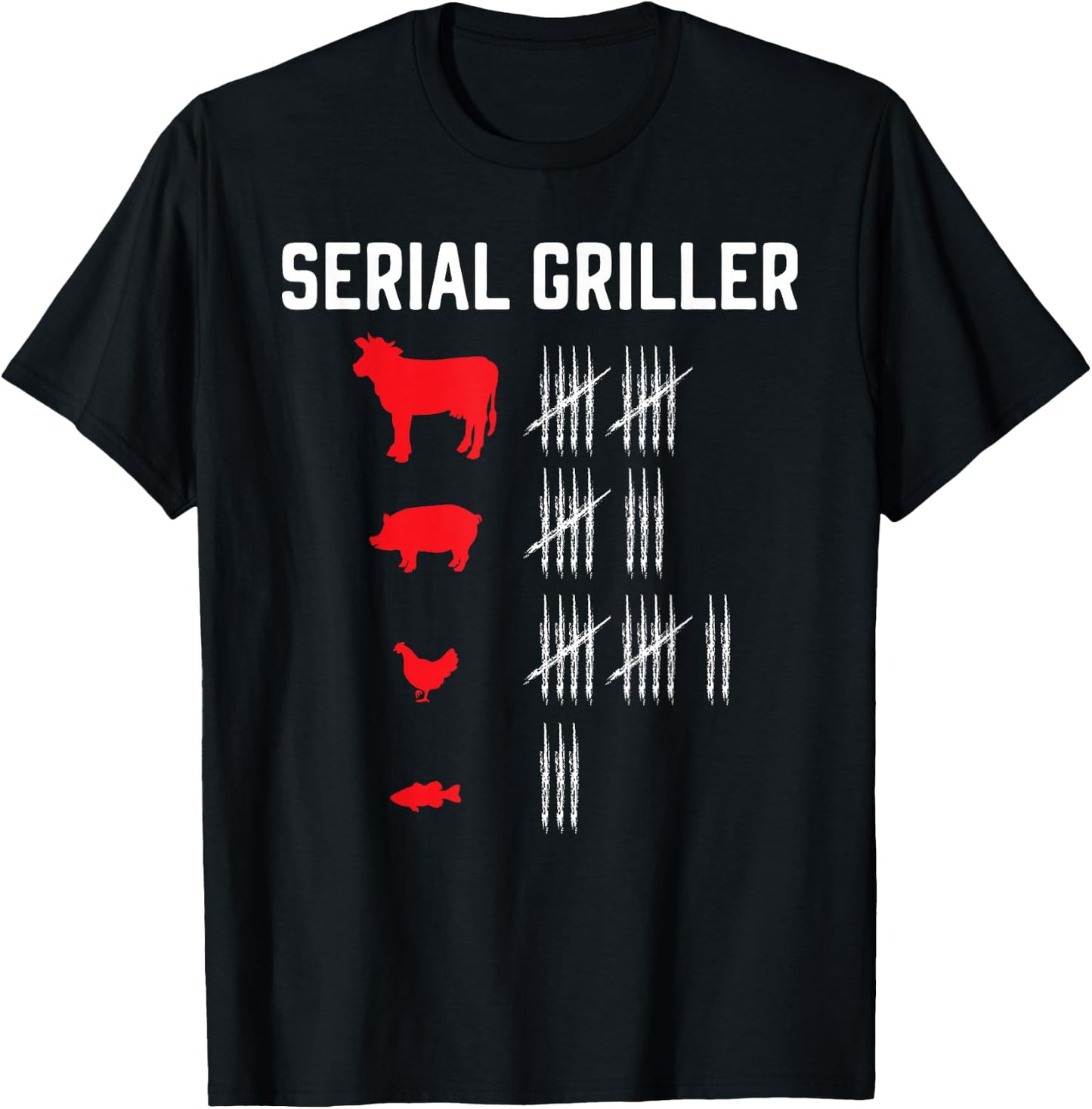 Serial Griller Grilling Grillmaster Barbecue BBQ T-Shirt - T-Shirt | Black