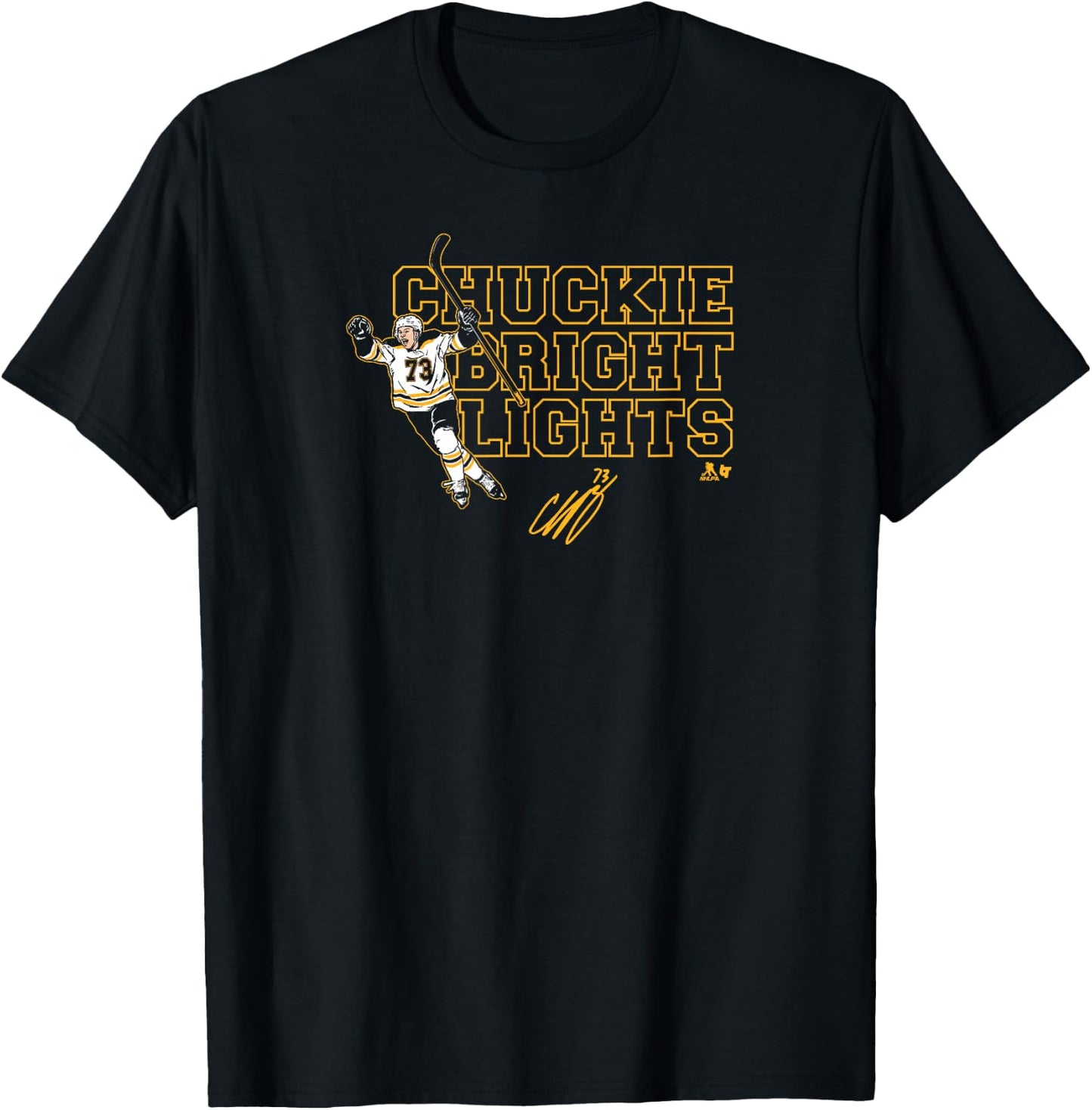 Charlie McAvoy - Chuckie Bright Lights - Boston Hockey T-Shirt - T-Shirt | Black