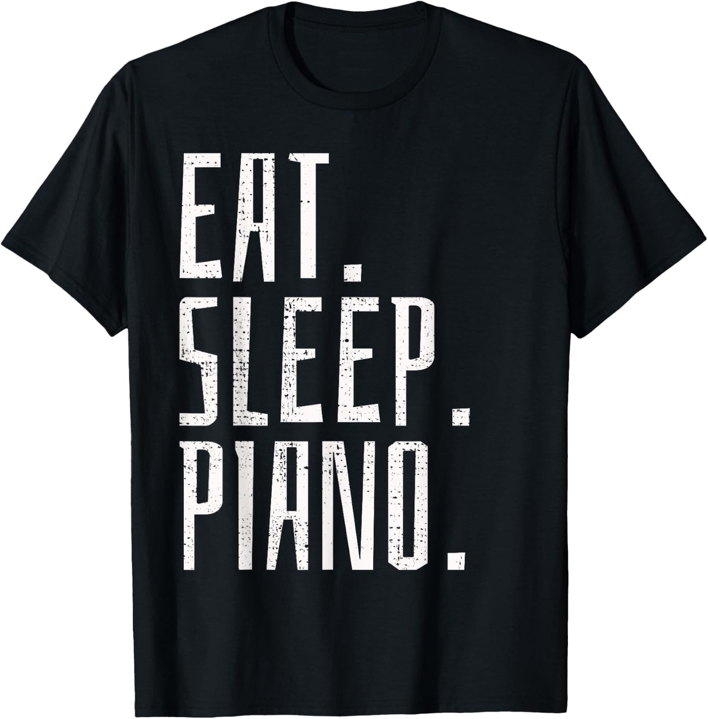 Piano Music Instrument Pianist Vintage Gift T-Shirt - T-Shirt | Black