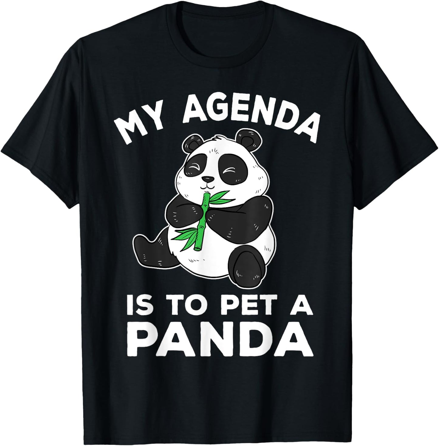 Panda Bear Pet Bamboo Forest Wlidlife China Zookeeper Giant T-Shirt - T-Shirt | Black