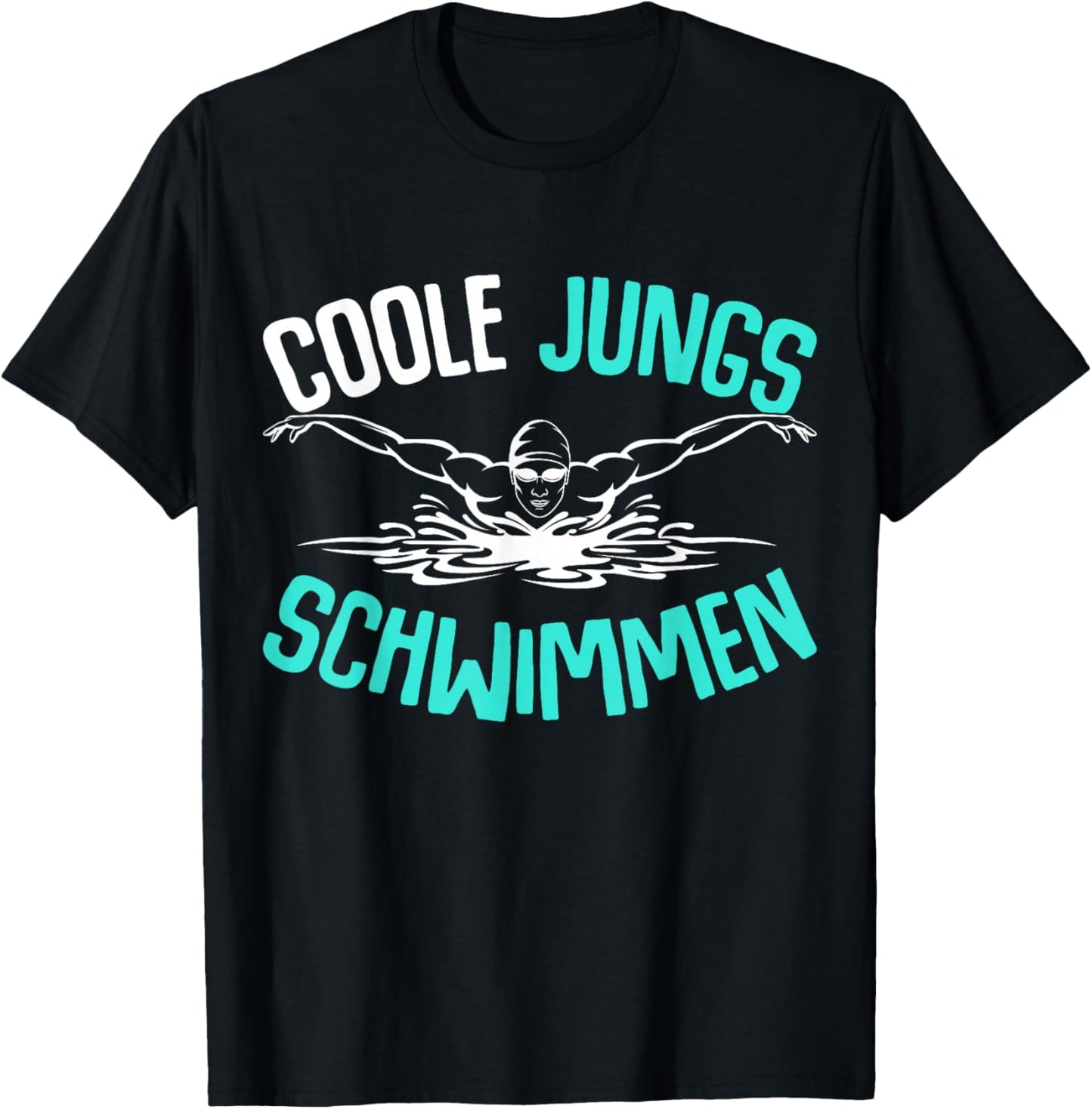 Coole Jungs Schwimmen Schwimmer Schwimm Kinder Jungen T-Shirt - T-Shirt | Black