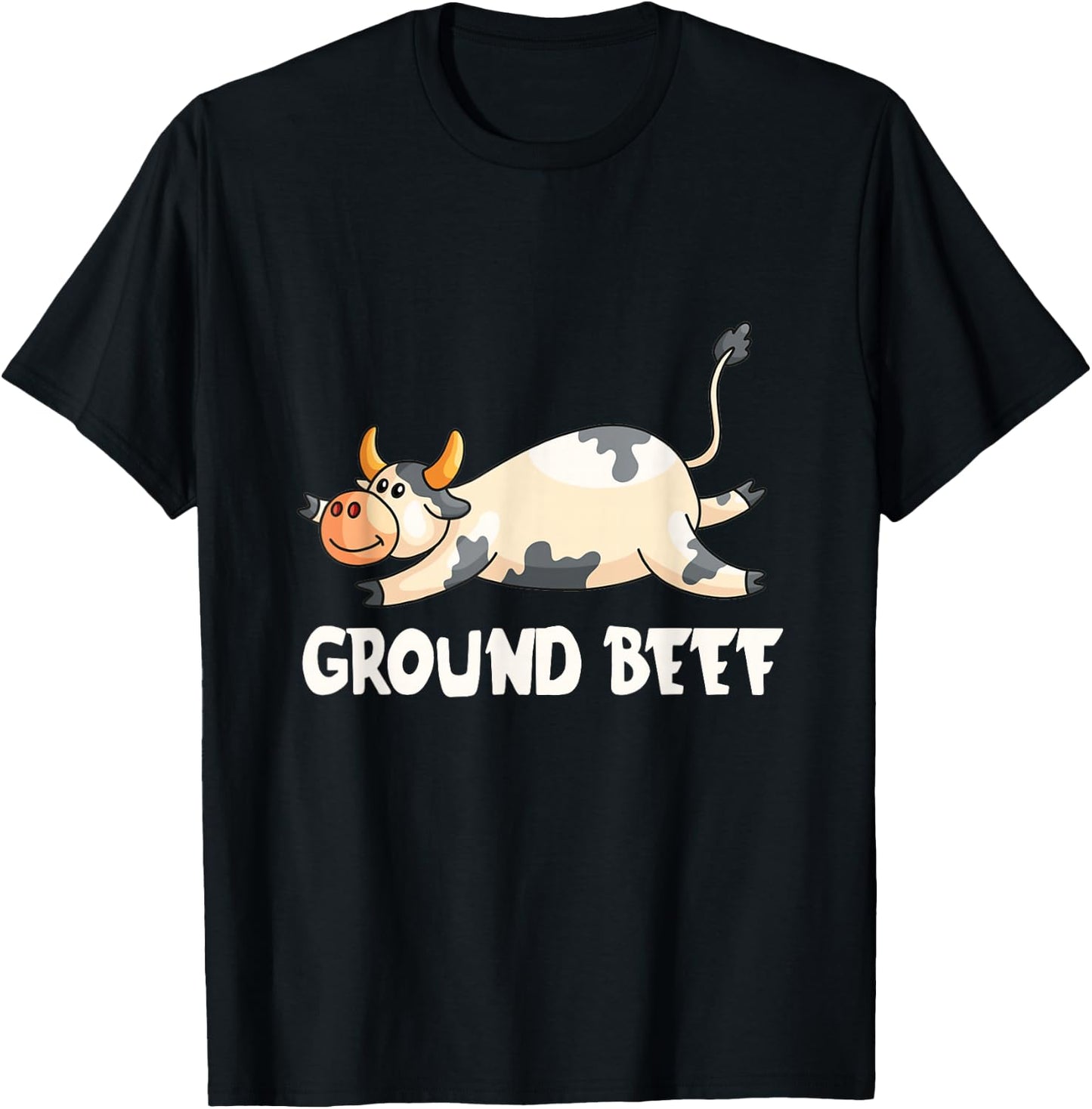 Funny "Ground Beef" - Cow Pun Cattle Farmer T-Shirt - T-Shirt | Black