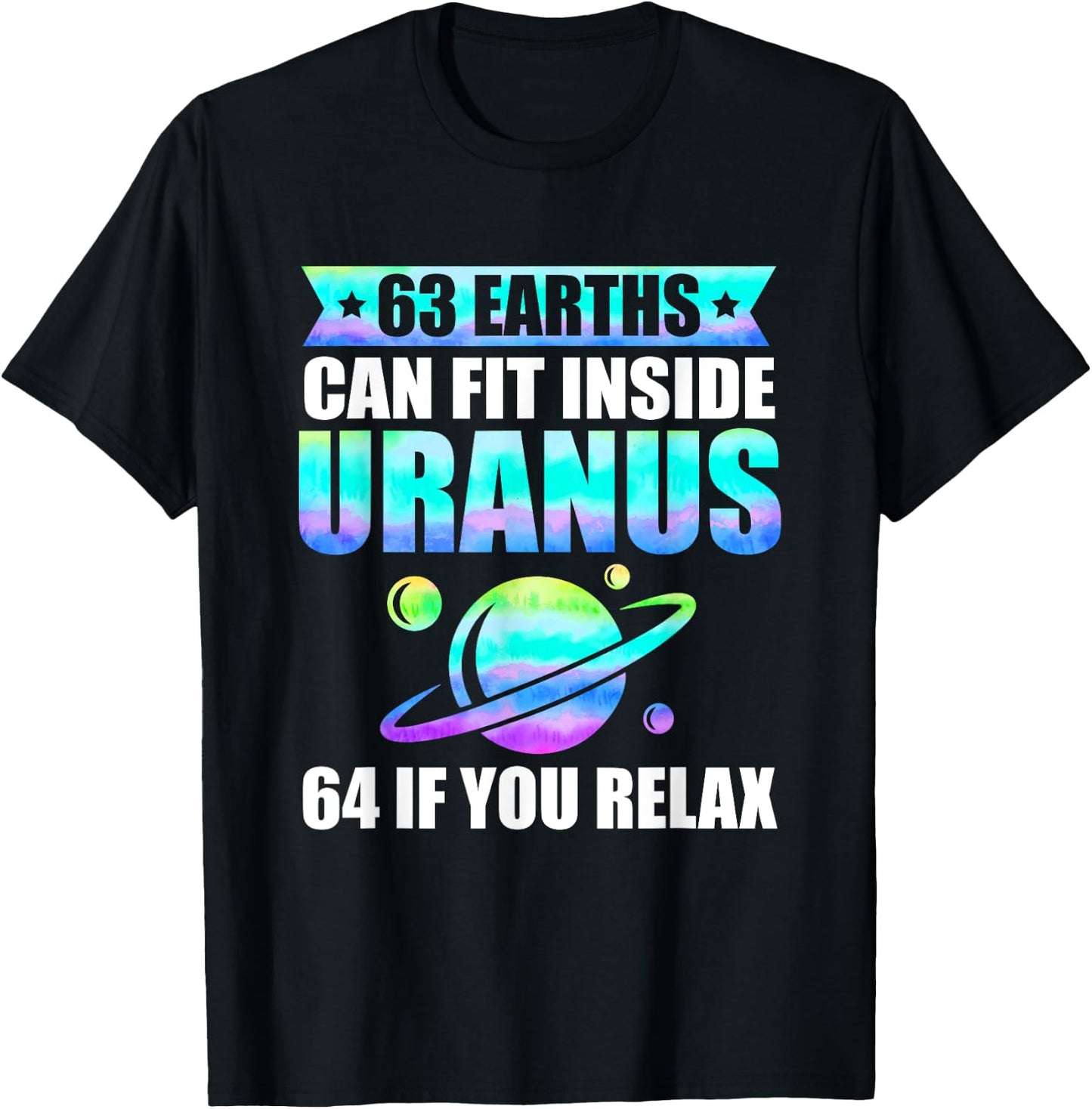 Funny Astronomy Uranus Astronomer Astrophysics T-Shirt - T-Shirt | Black