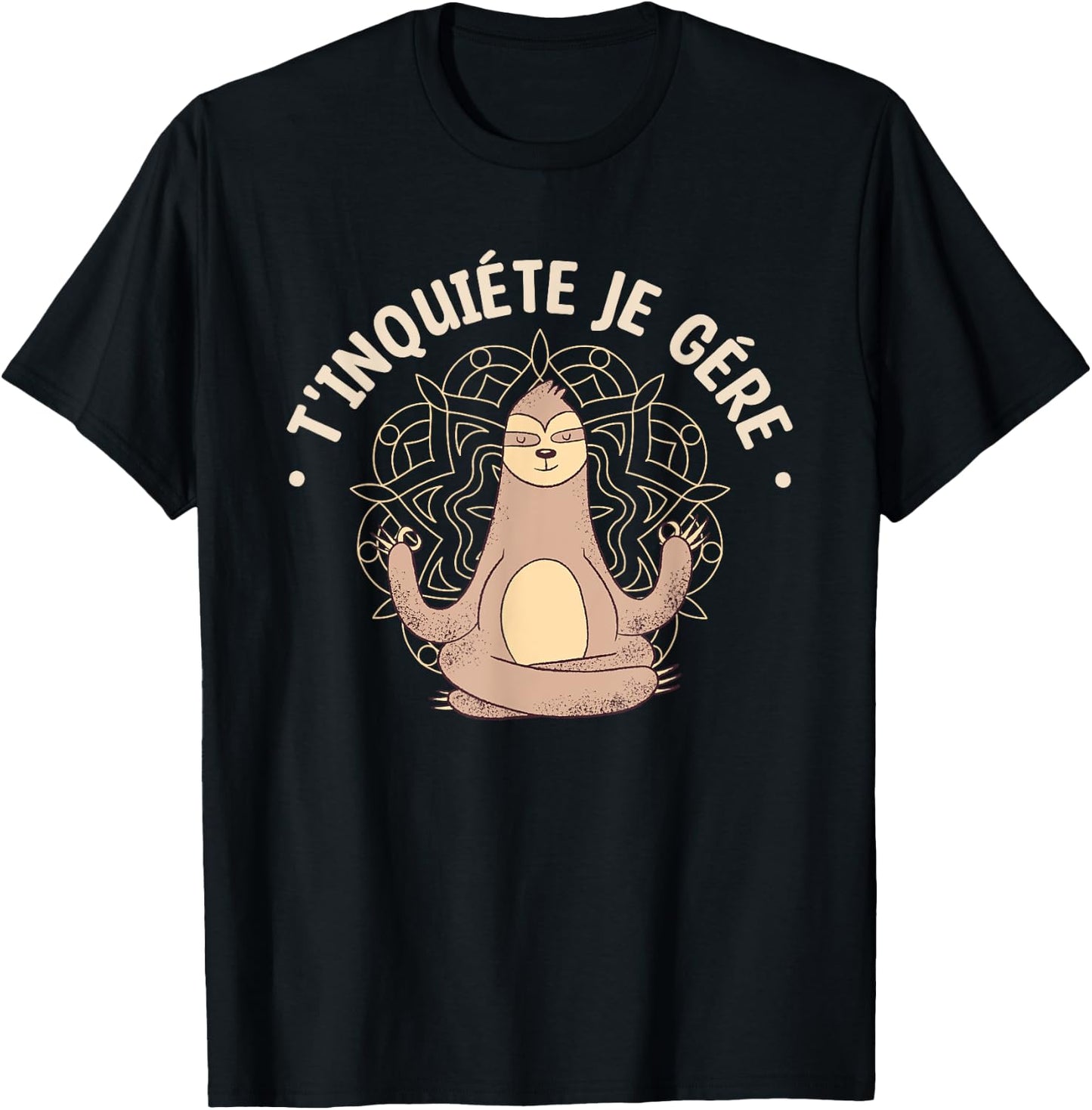 Worry I Handle Lazy Meditation Zen , Black, S T-Shirt - T-Shirt | Black