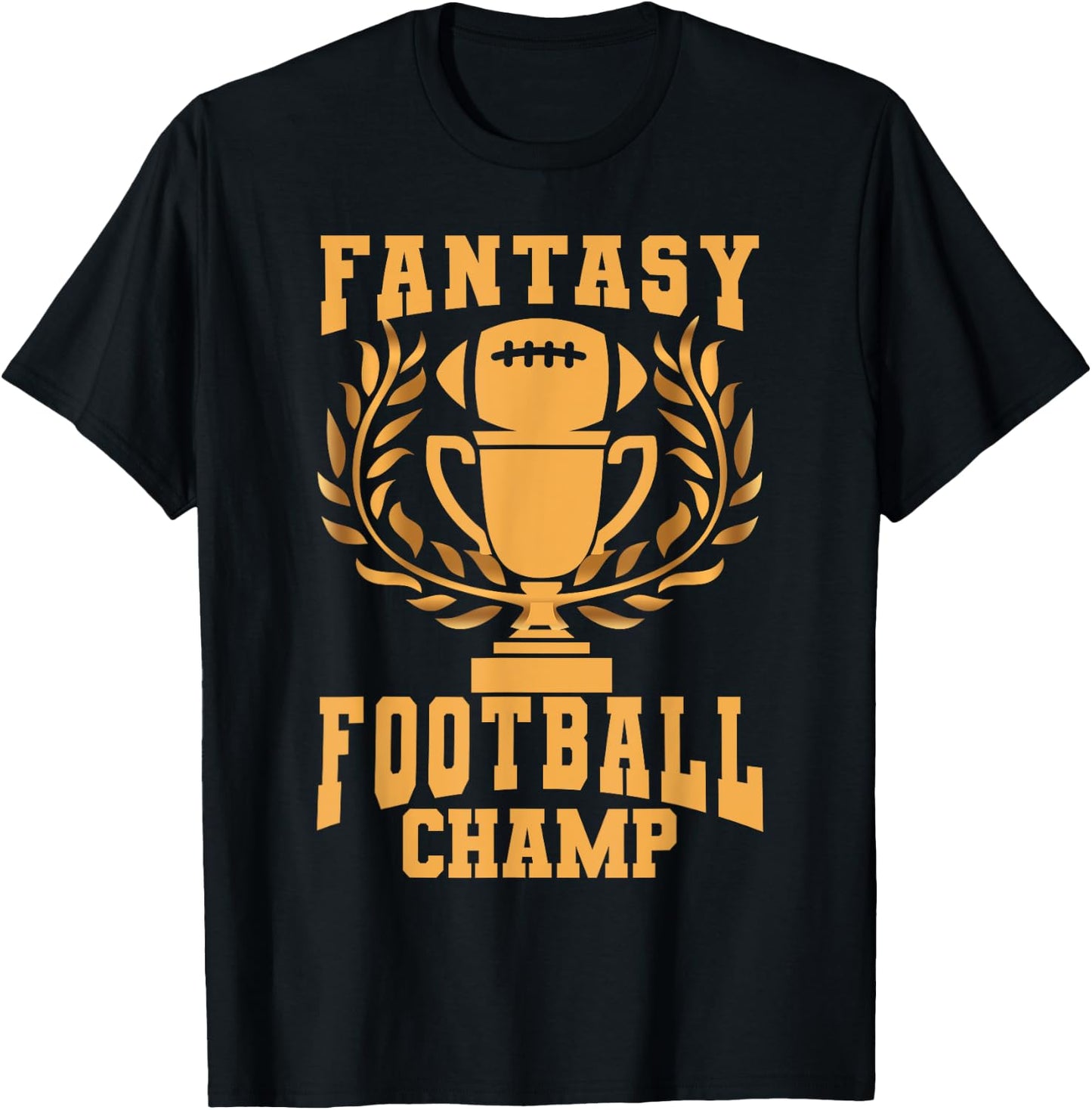 Fantasy Football Championship Trophy Winner 1st Place FFL T-Shirt - T-Shirt | Black