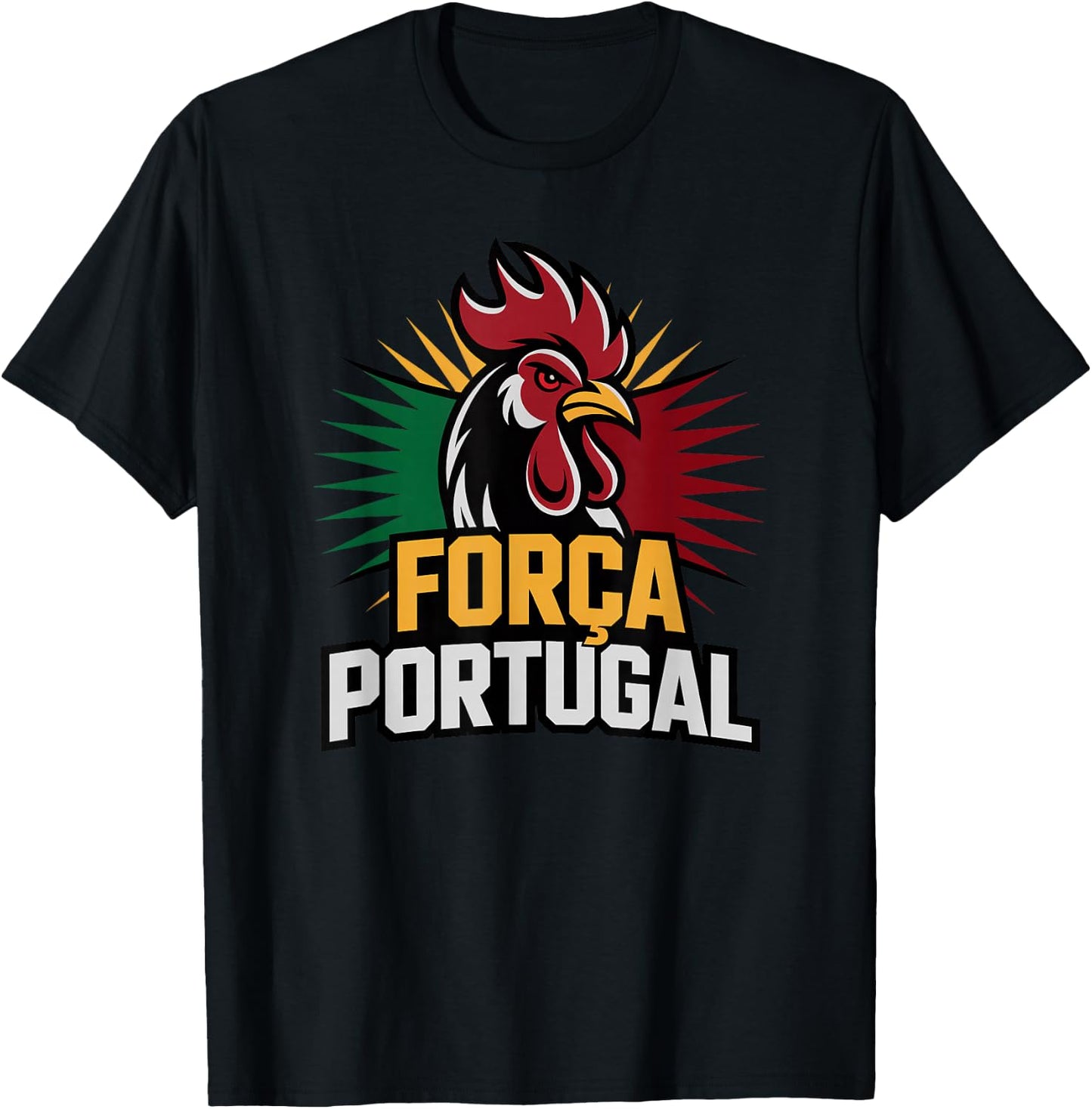 Proud Sempre FORÇA Portugal Country Favorite Cheer Game Day T-Shirt - T-Shirt | Black