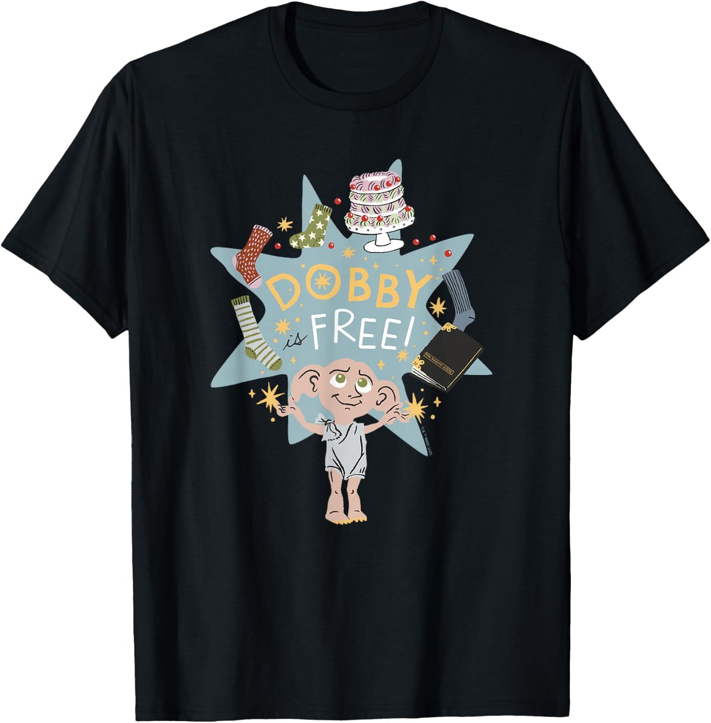 Harry Potter: Deathly Hallows 2 Dobby is Free Sketch T-Shirt - T-Shirt | Black