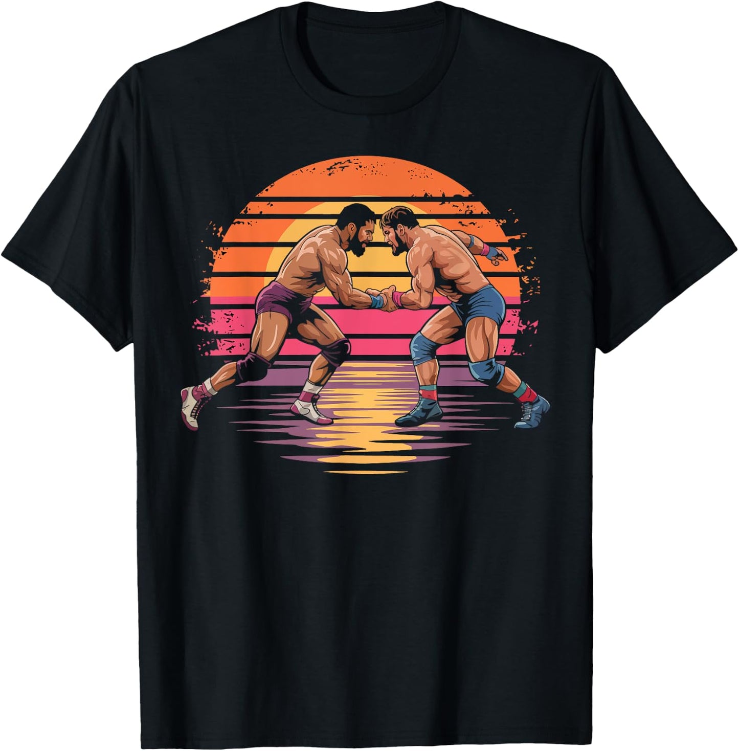 Retro Wrestling Gifts for Grappling Sport Lover Boys Men T-Shirt - T-Shirt | Black