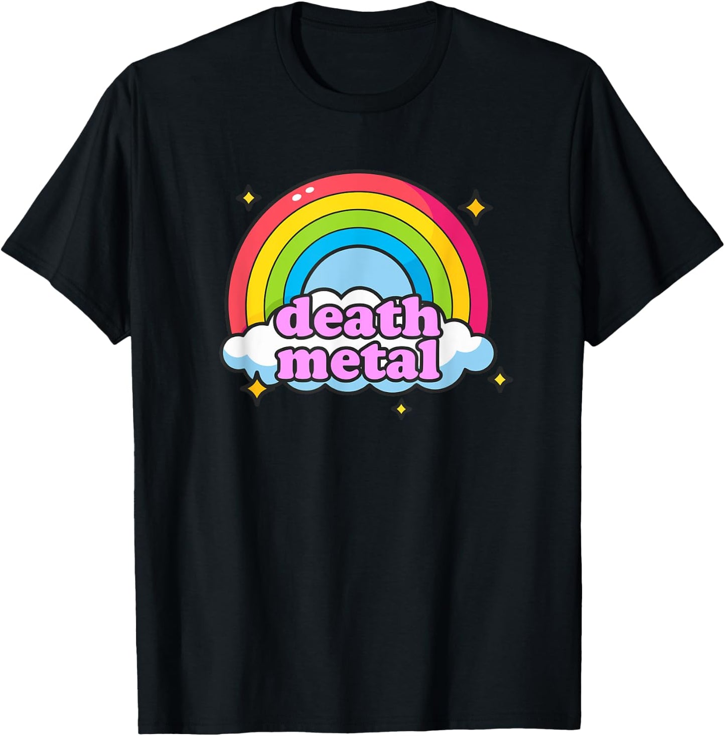 Pink Death Metal - Rainbow Friendly T-Shirt - T-Shirt | Black