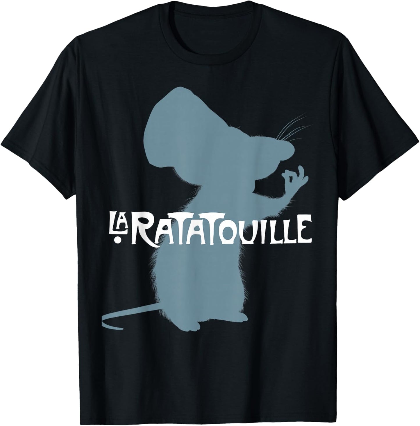 Disney Pixar Ratatouille Remy Chef's Kiss Silhouette T-Shirt - T-Shirt | Black