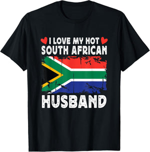 I Love My Hot South African Husband Spouses South Africa T-Shirt - T-Shirt | Black