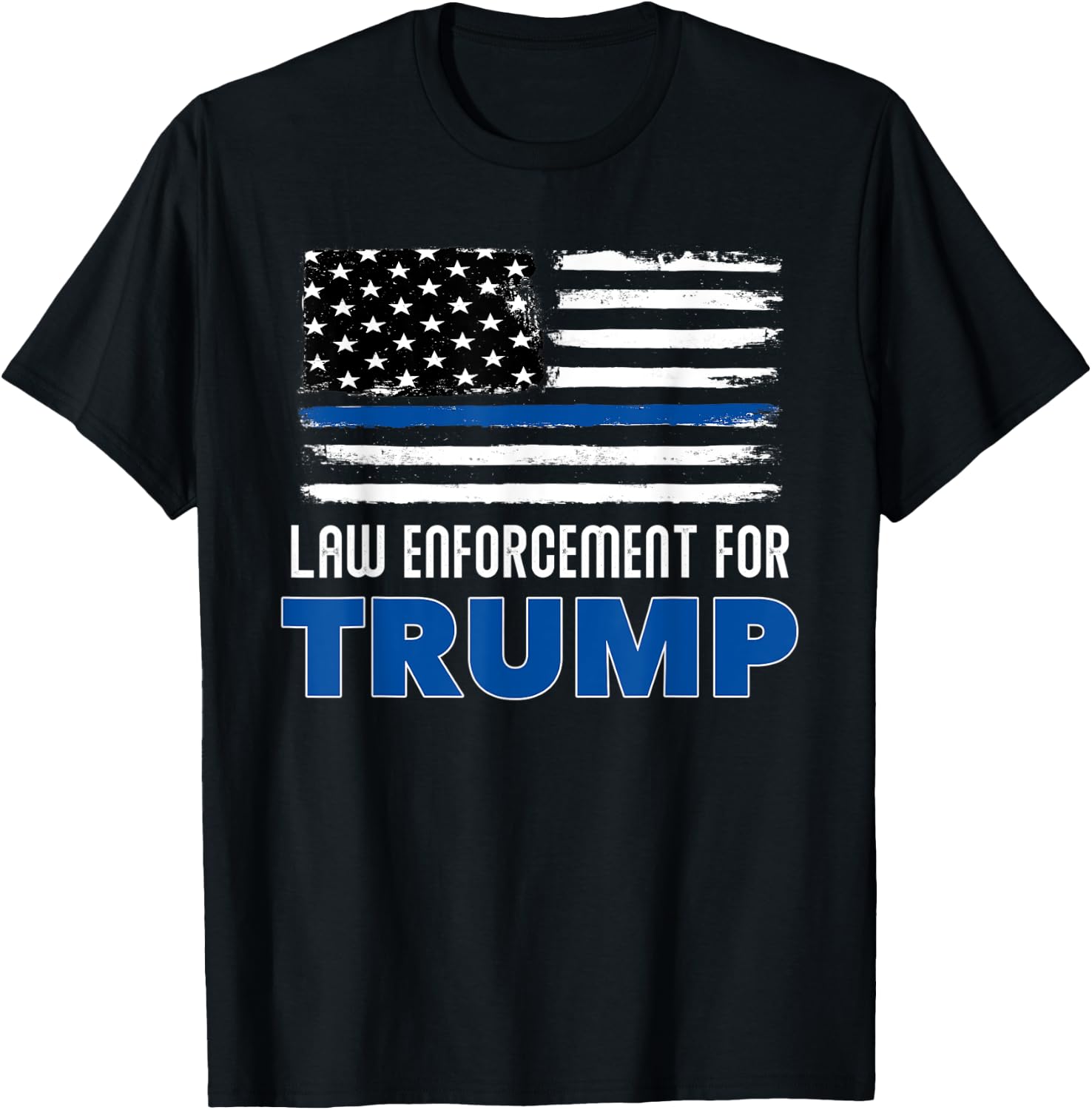 Law Enforcement For Trump 2020 Shirt T-Shirt - T-Shirt | Black