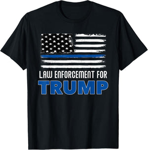 Law Enforcement For Trump 2020 Shirt T-Shirt - T-Shirt | Black