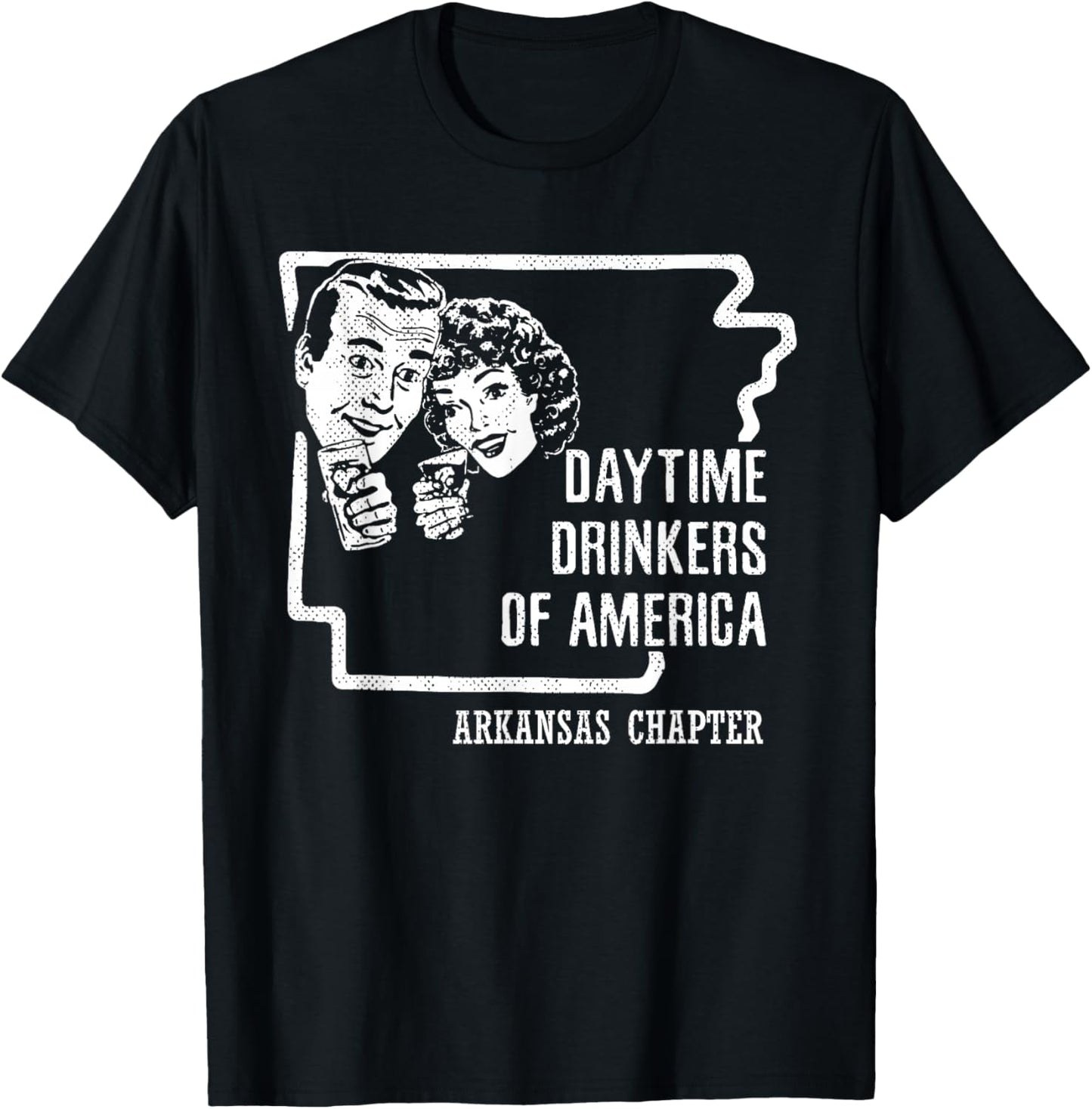 Arkansas Daytime Drinkers Shirt Beer Wine Gift Sarcasm Joke T-Shirt - T-Shirt | Black