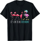 Tennis Damen Tennisspielerin Tennis Flamingo T-Shirt - T-Shirt | Black