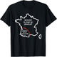Team Pain au Chocolat ou Chocolatine Funny Map of France T-Shirt - T-Shirt | Black