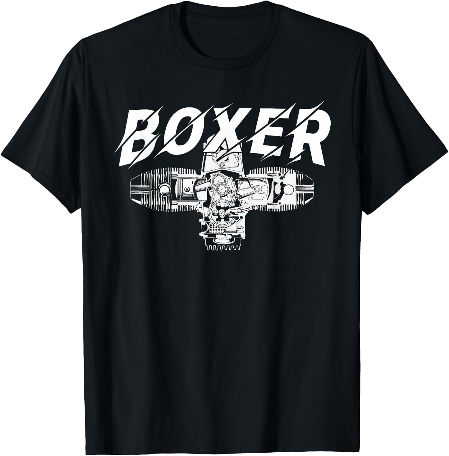 Boxer Motor R Series Two-Cylinder Motorcycle Boxer Engine T-Shirt - T-Shirt | Black
