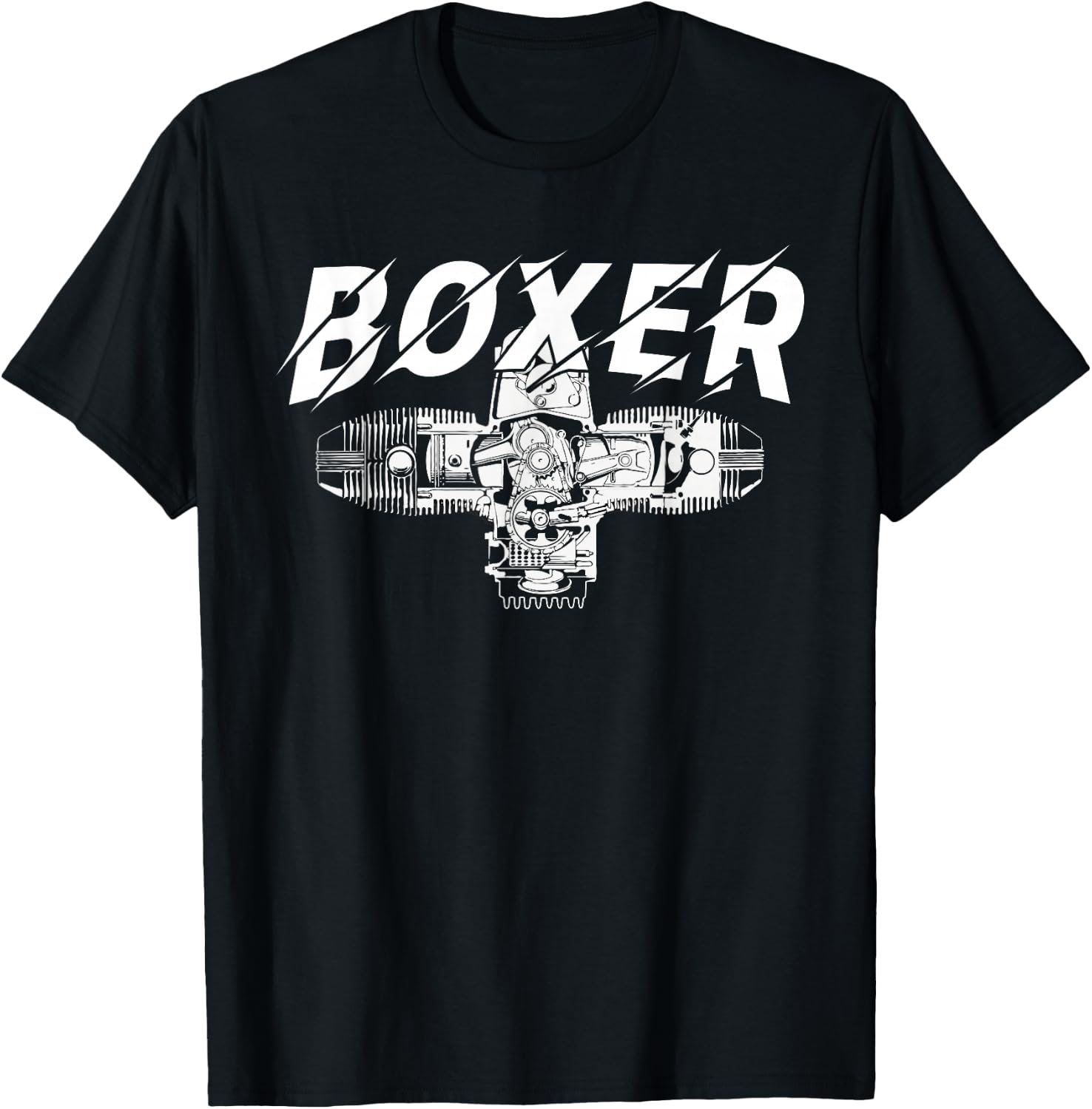 Boxer Motor R Series Two-Cylinder Motorcycle Boxer Engine T-Shirt - T-Shirt | Black