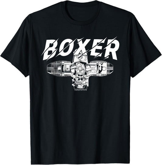 Boxer Motor R Series Two-Cylinder Motorcycle Boxer Engine T-Shirt - T-Shirt | Black