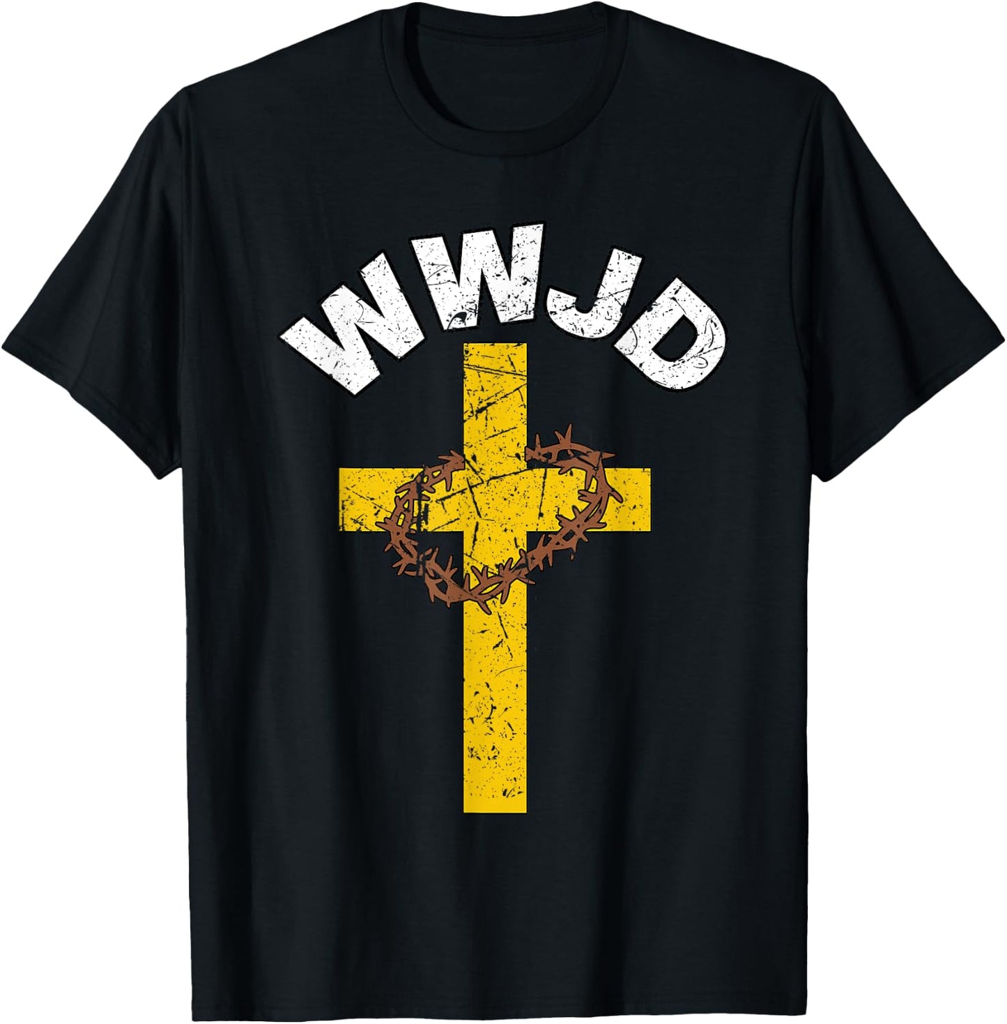 WWJD What Would Jesus Do Christian Christ Christianity Lord T-Shirt - T-Shirt | Black
