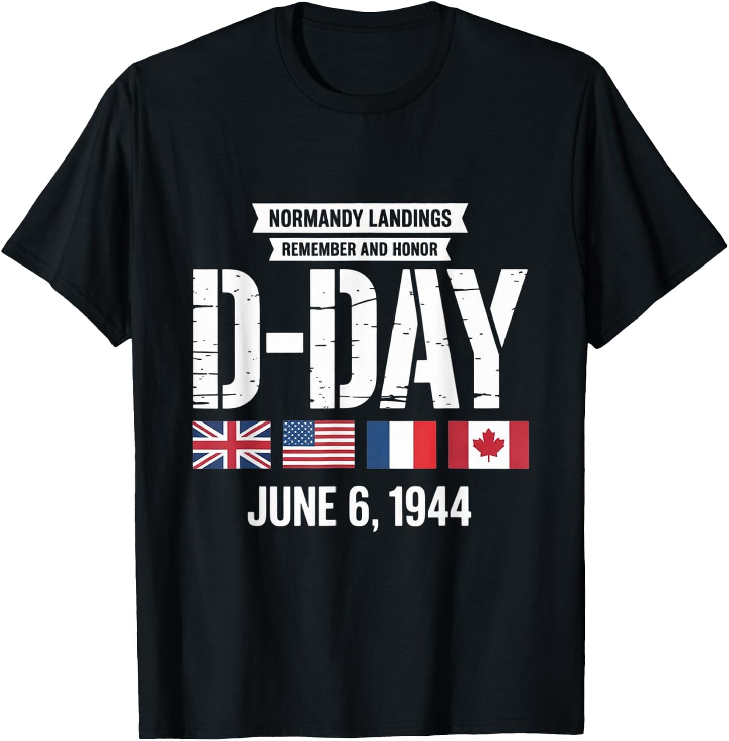 D-Day 82nd Anniversary Remembrance 1944-2026 Veteran Day T-Shirt - T-Shirt | Black