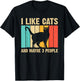 Funny Cat Design Cat Lover Women Animal Introvert T-Shirt - T-Shirt | Black