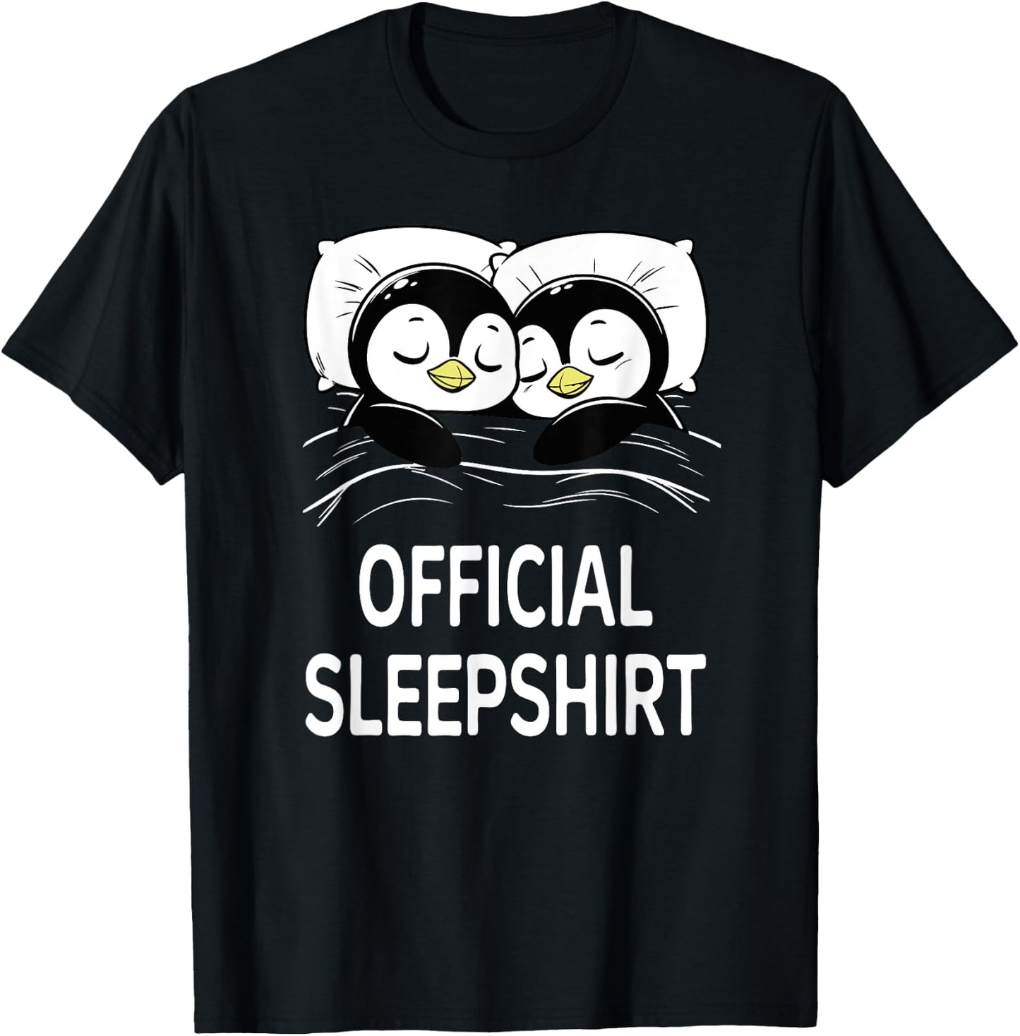 Official Sleepshirt Penguin Pyjama T-Shirt - T-Shirt | Black