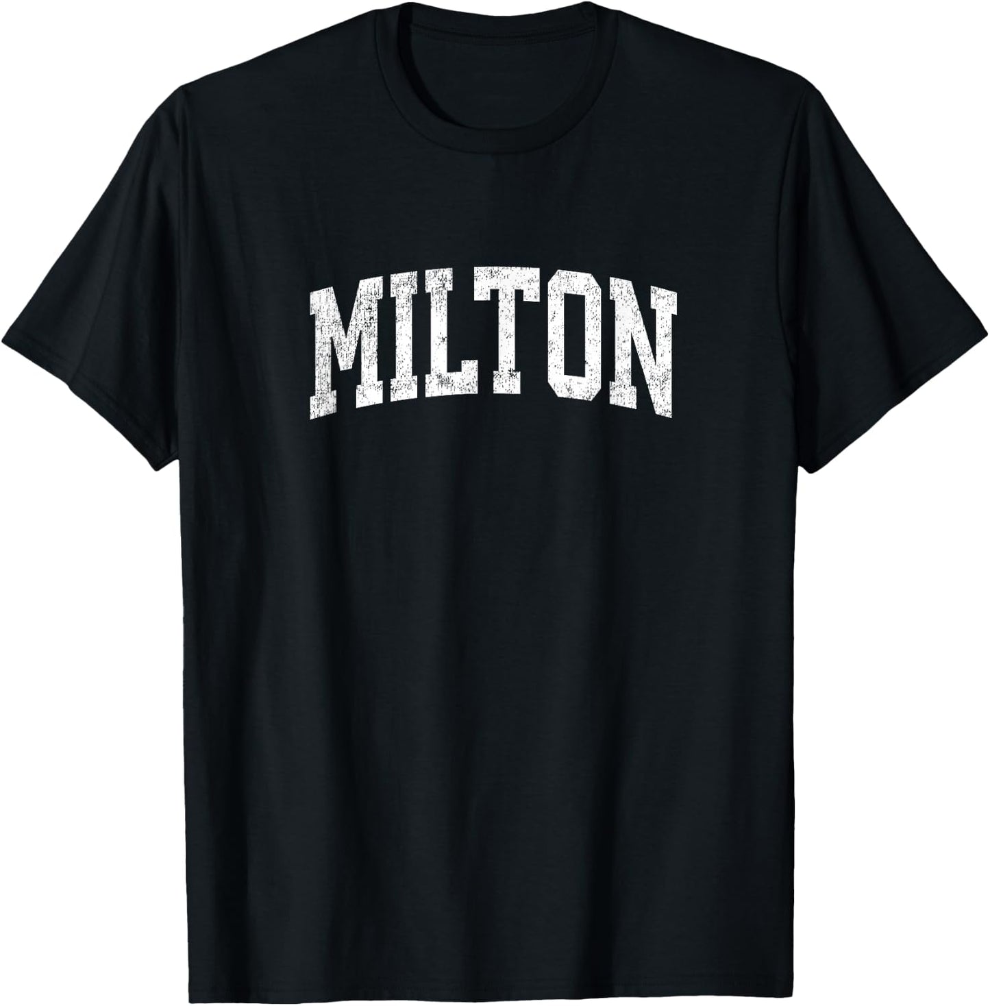 Milton Massachusetts MA Vintage Athletic Sports Design T-Shirt - T-Shirt | Black