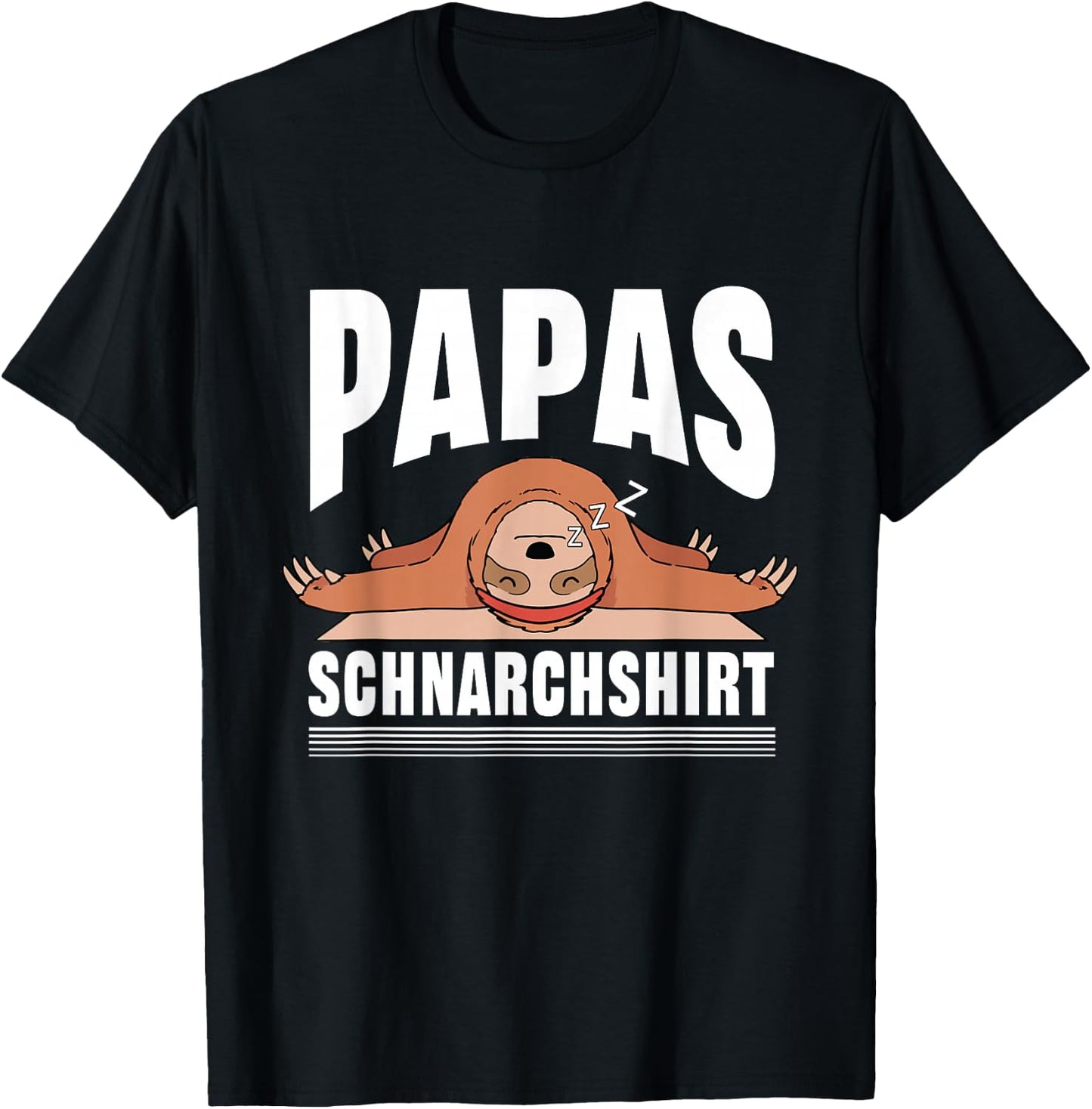 Papas Schnarchshirt | Schlafshirt Pyjama Schlafanzug Vater T-Shirt - T-Shirt | Black
