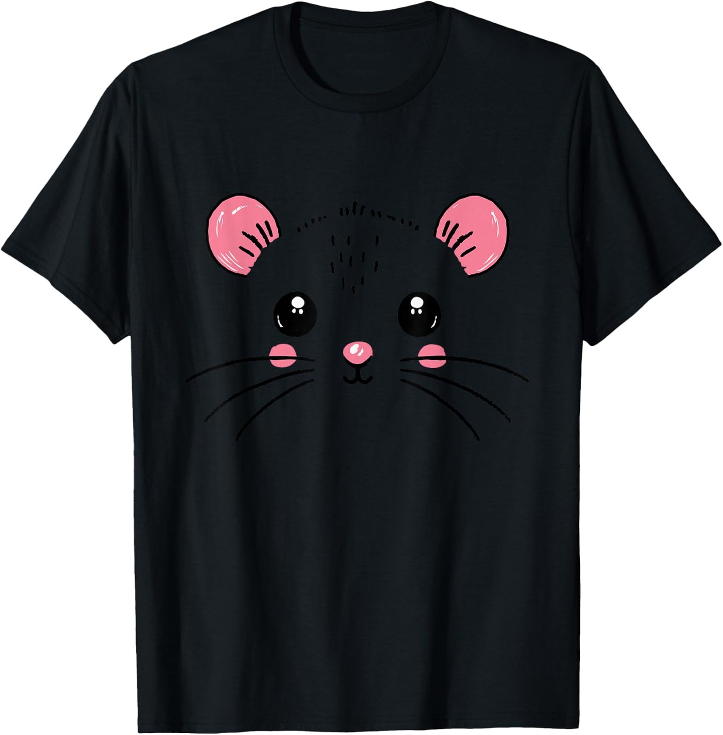 Mouse Face Costume Girl Boy Birthday Mouse Halloween Costume , gray T-Shirt - T-Shirt | Black