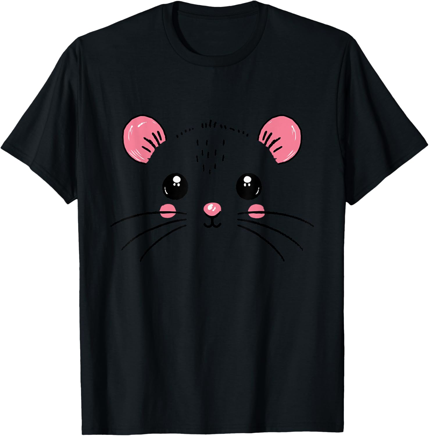 Mouse Face Costume Girl Boy Birthday Mouse Halloween Costume , gray T-Shirt - T-Shirt | Black